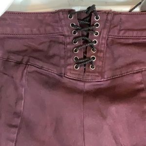 We the Free free people corset wide leg burgundy jeans